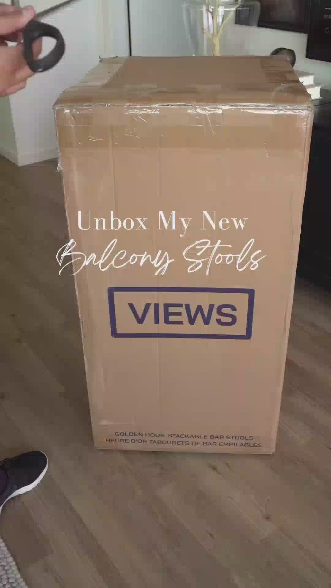 Unboxing the Golden Hour Stackable Rope Bar Stool