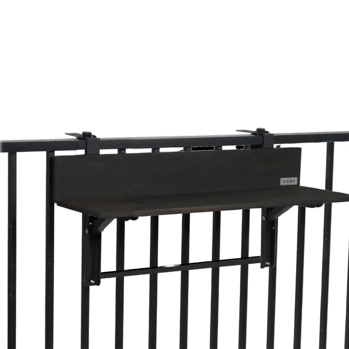 Views Balcony Bar (3Ft) Midnight Black balcony bar with white backdrop