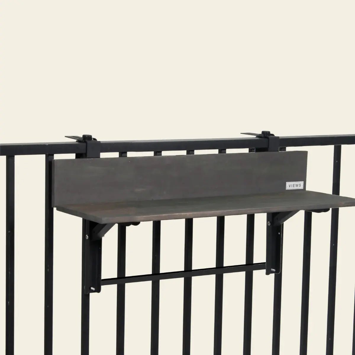 Views Balcony Bar (3Ft) Charcoal Grey with white backdrop