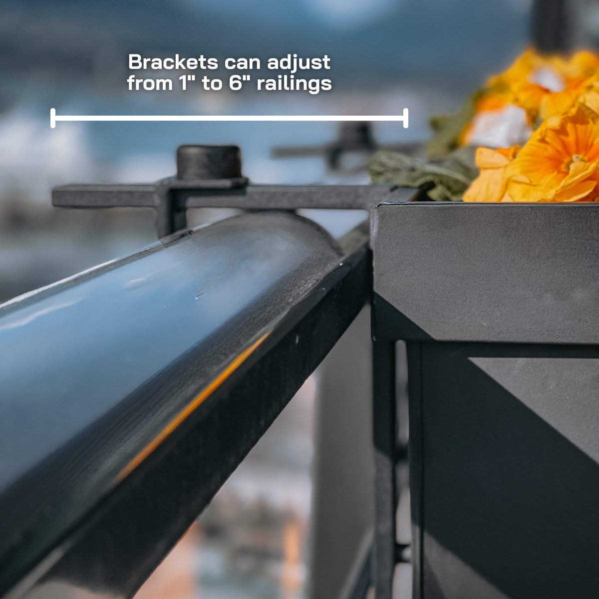 Adjustable Outdoor Railing Planters - Views Balcony Bar | Turn your Balcony into a Bar!