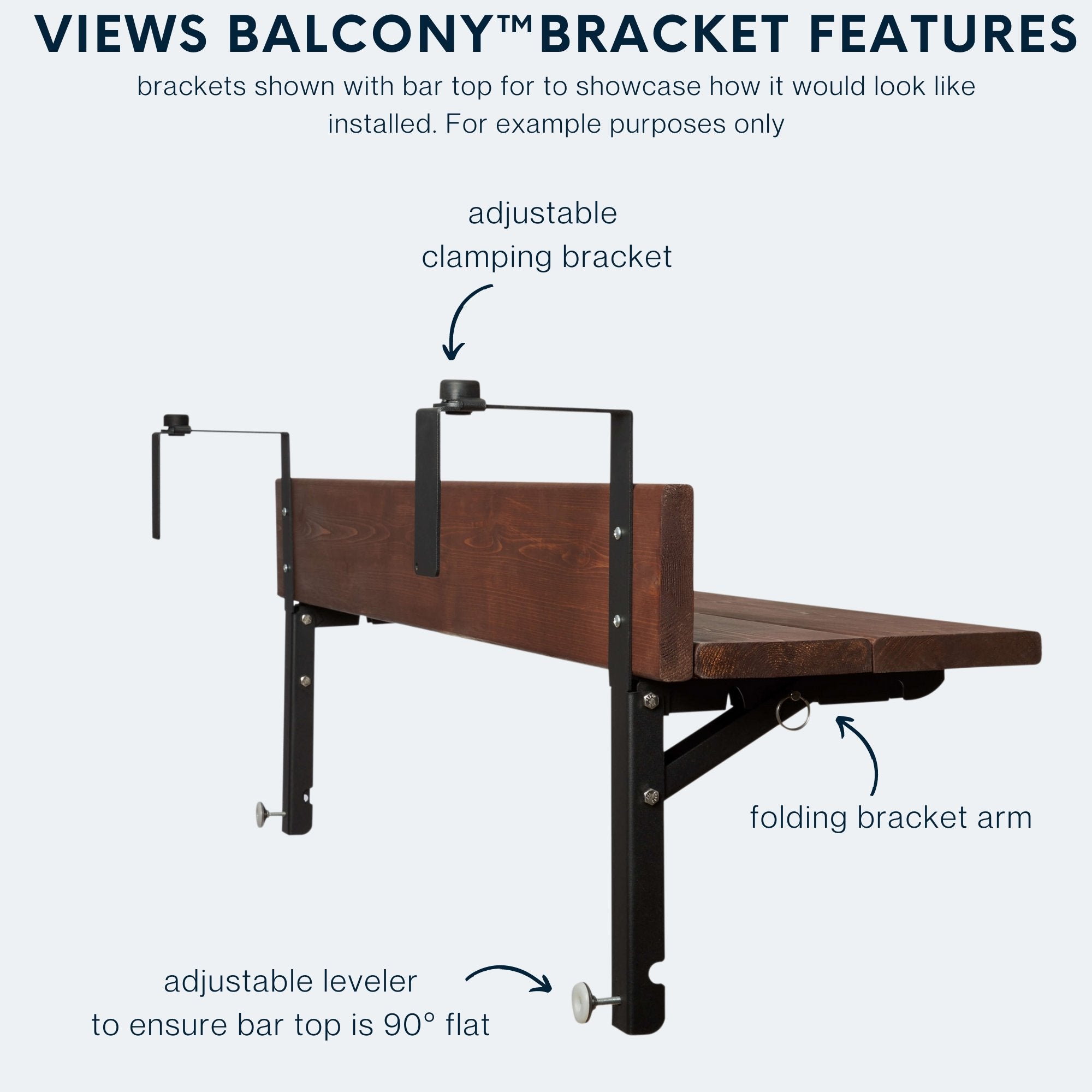 Bracket Set - Views Balcony Bar | Turn your Balcony into a Bar!